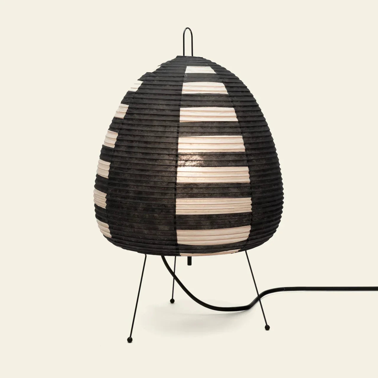 Tischlampe Reispapier Japanisches Retrodesign Weiß