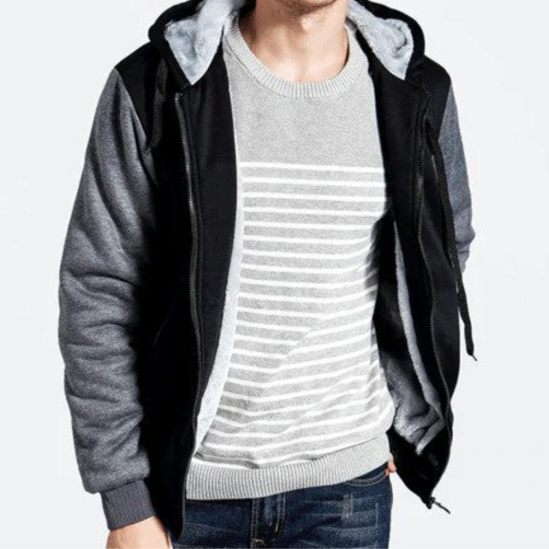 Herren Trainingsanzug Fleece Gefüttert Kapuze