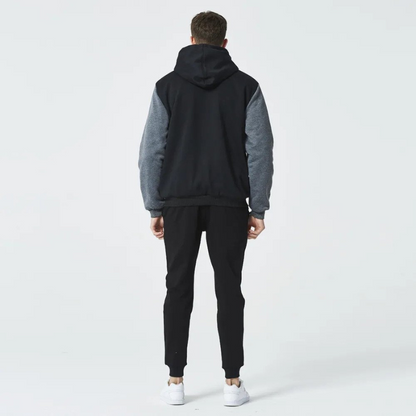 Herren Trainingsanzug Fleece Gefüttert Kapuze