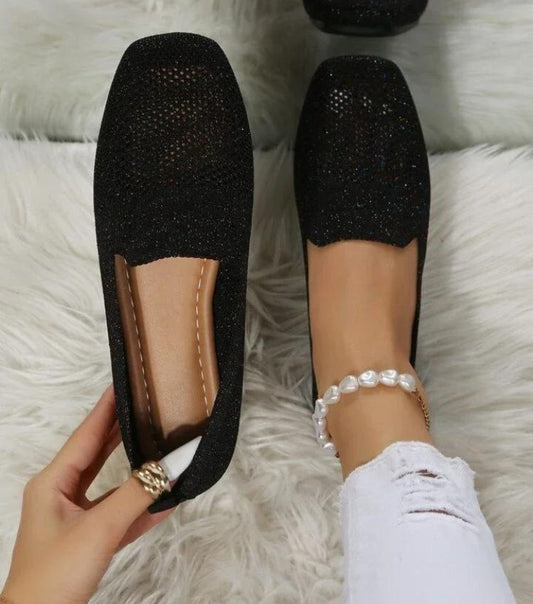 Alara Damen Orthopädische Schuhe Antirutschsohle Flach Schwarz - Norvielle