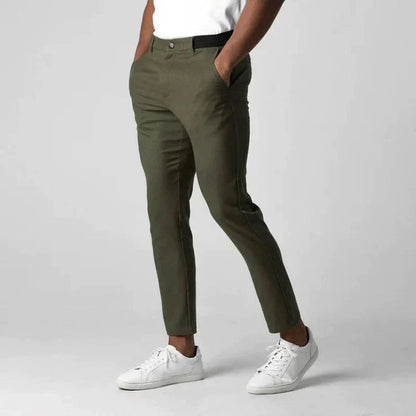 Alex Aktiv Chinos-Olivgrün-XS-Chaps Herrenmode