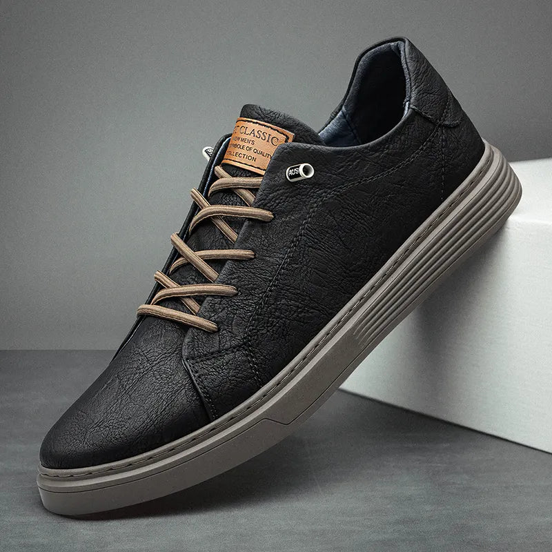 Alltags-Sneakers – Schnürbare Slip-On-Sneakers für Männer-Schwarz-40-Chaps Herrenmode