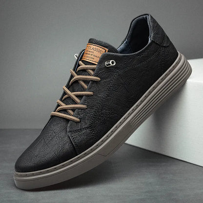 Alltags-Sneakers – Schnürbare Slip-On-Sneakers für Männer-Schwarz-40-Chaps Herrenmode