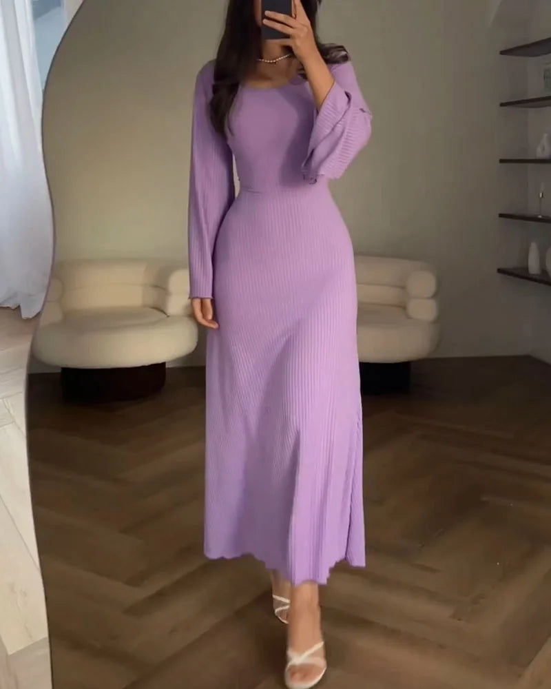 Elegantes Damen Halblanges Kleid - Norvielle