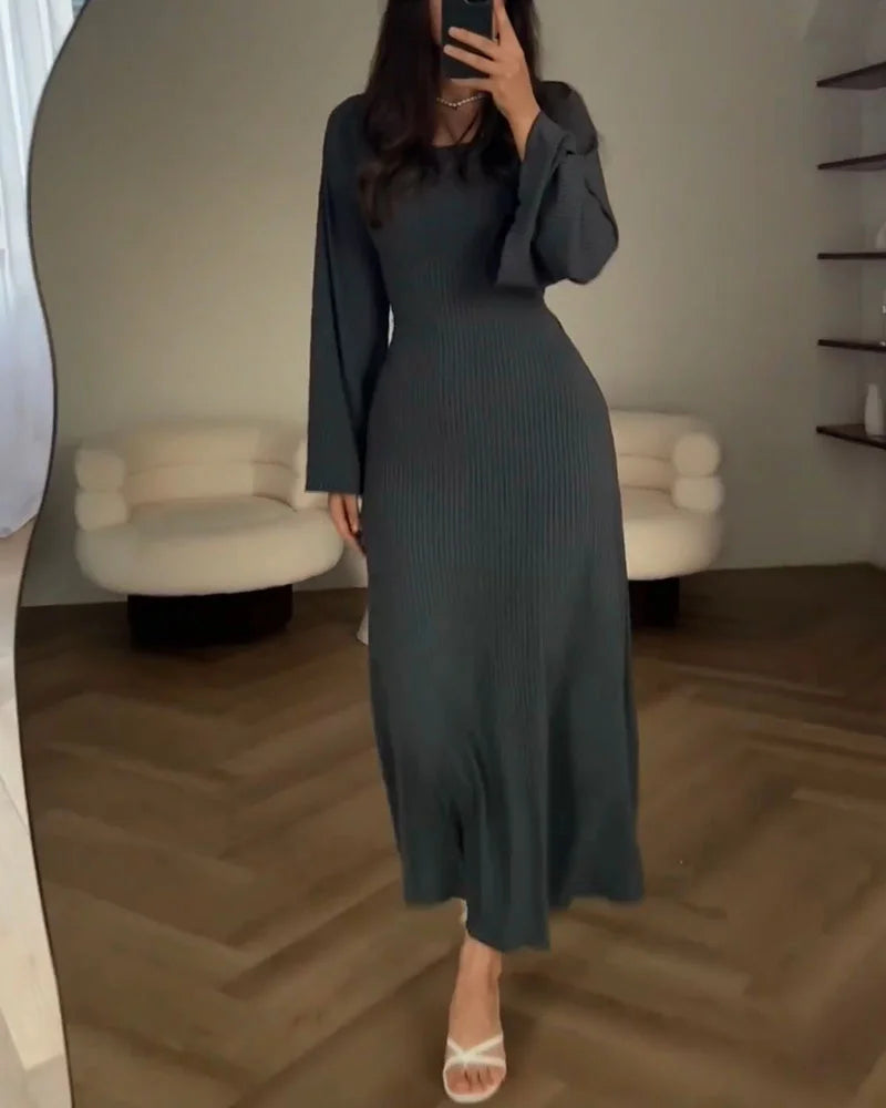 Elegantes Damen Halblanges Kleid