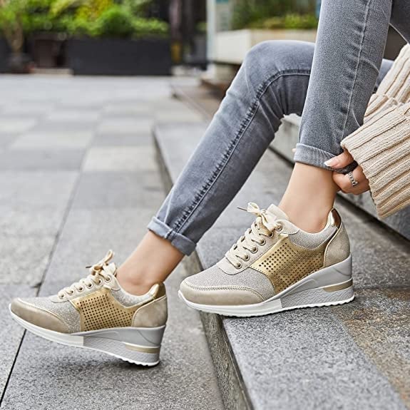 Amelia Damen Orthopädische Keilabsatz-Turnschuhe Hoher Absatz - Norvielle