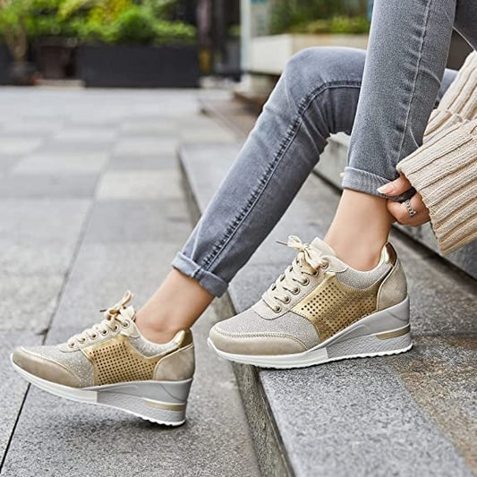 Amelia Damen Orthopädische Keilabsatz-Turnschuhe Hoher Absatz - Norvielle