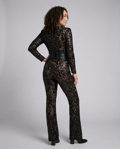 Damen Spitzen-Overall Elegantes Design