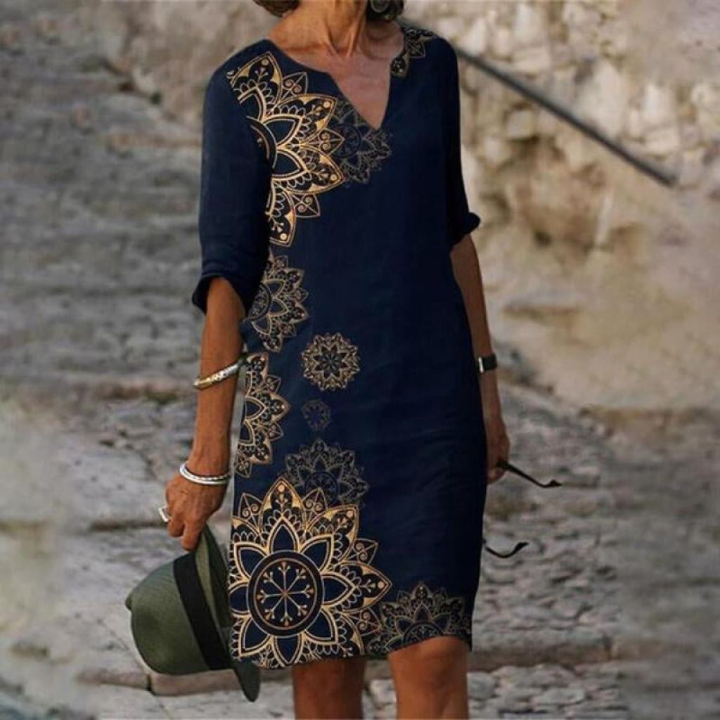 Norvielle Damen Kleid Florales Muster