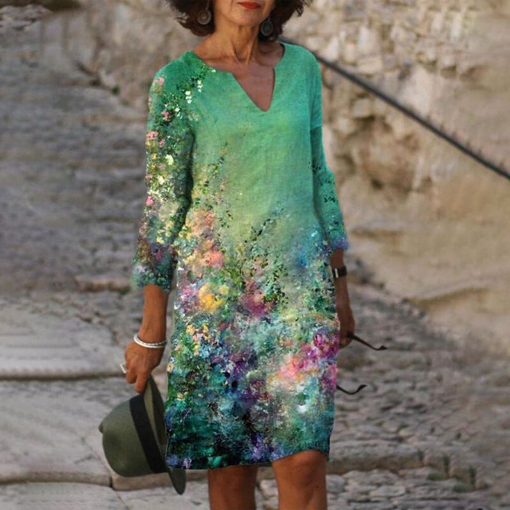 Norvielle Damen Kleid Florales Muster