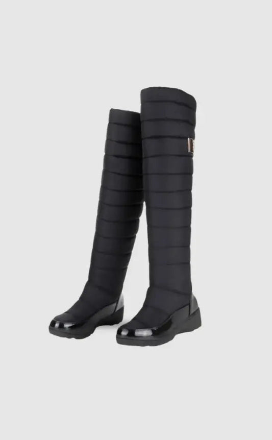 Anastasia Damen Overknee Stiefel Warm Schick Schwarz - Norvielle