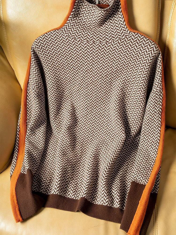 Damen Kaschmir Rollkragenpullover Weich Warm