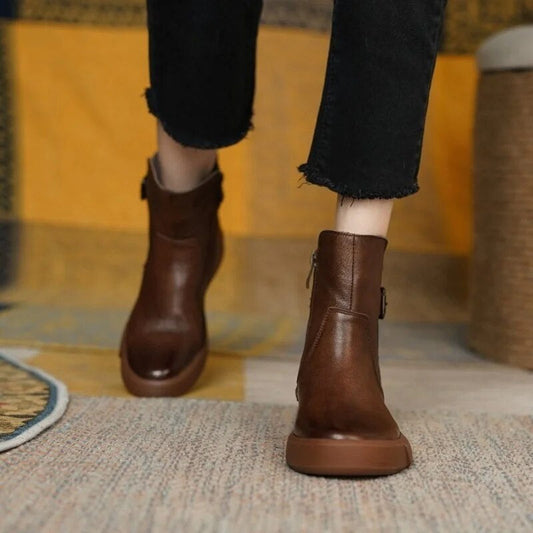 Damen Stiefeletten Seiten-Schnalle Komfort Fit - Norvielle