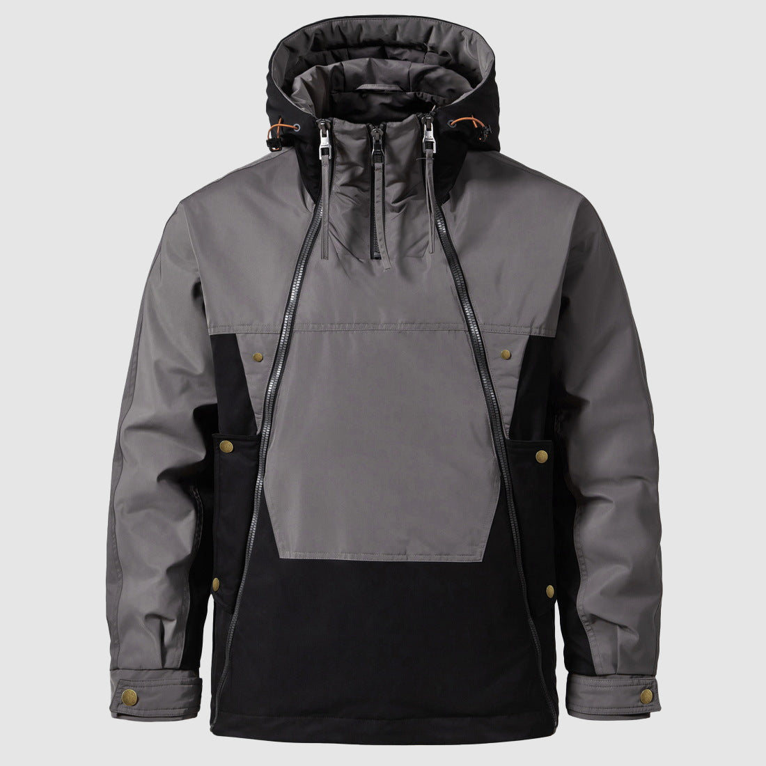 Herren Anorak Wasserdicht Mit Kapuze Schwarz - Norvielle