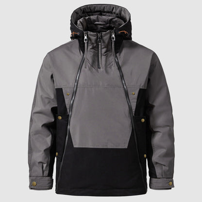 Herren Anorak Wasserdicht Mit Kapuze Schwarz - Norvielle