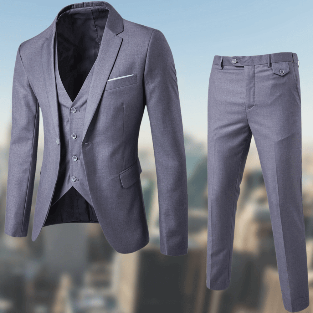 Herren Anzug-Set Stilvolle Hose Jackett mit Weste - Norvielle