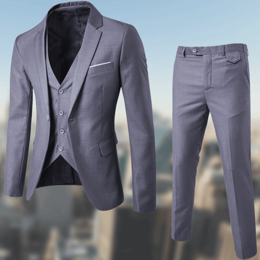 Herren Anzug-Set Stilvolle Hose Jackett mit Weste - Norvielle