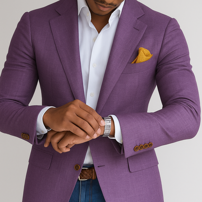 Herren Maßanzugjacke Formell Blazer Schwarz - Norvielle