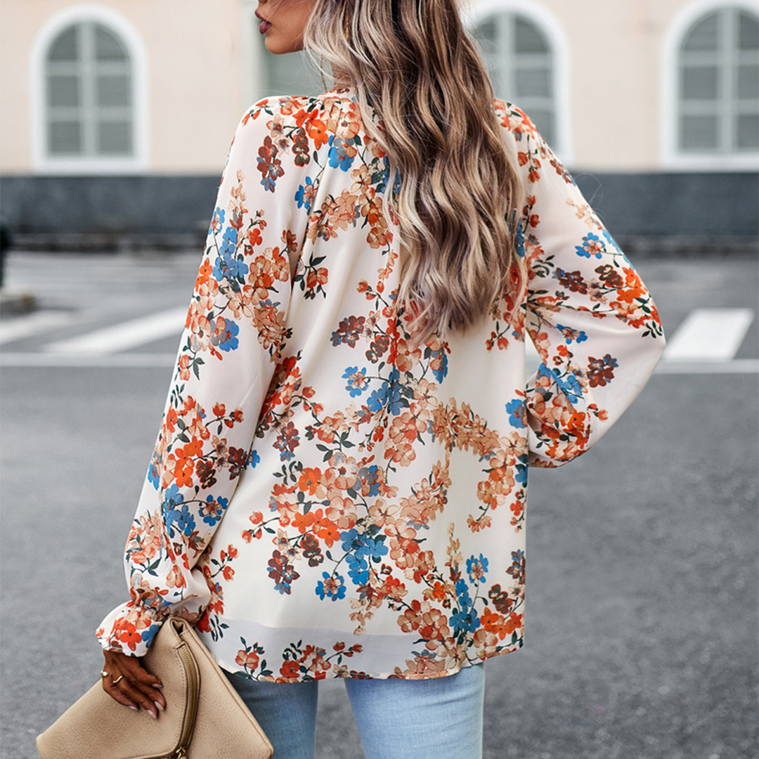 Damenbluse mit Blumenmuster