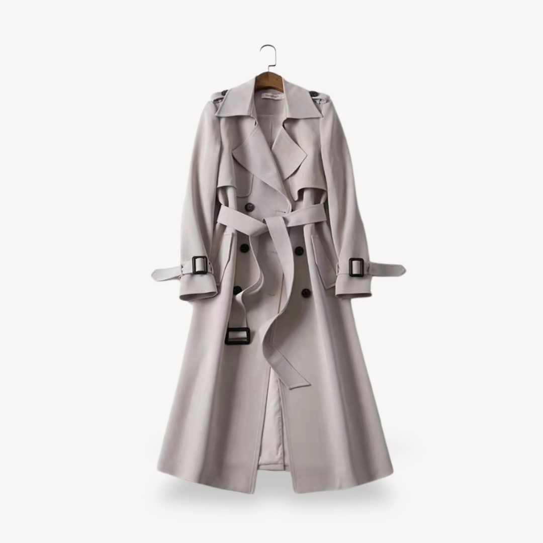 Damen Trenchcoat Klassischer Schnitt mit Gürtel