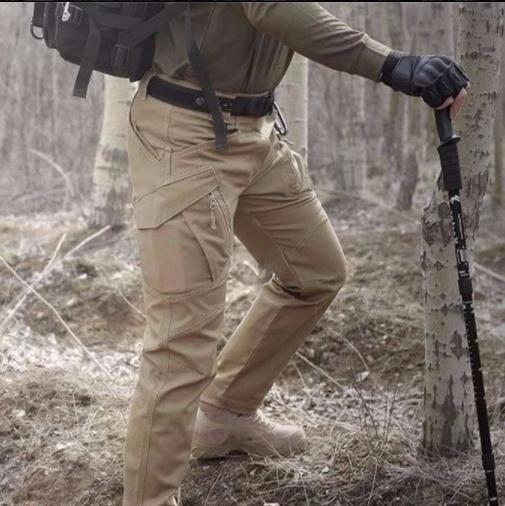 Arbeitshosen – wasserdichte Cargohosen mit geradem Bein für Herren-Khaki-S-Chaps Herrenmode