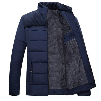 Damen Steppjacke Plüschgefüttert Stehkragen Strukturiert