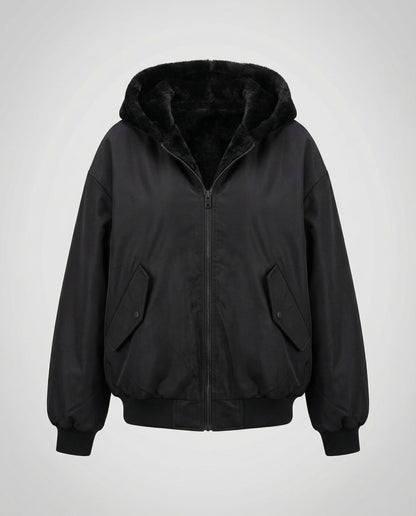 Wendbare Damen Oversize Winterjacke