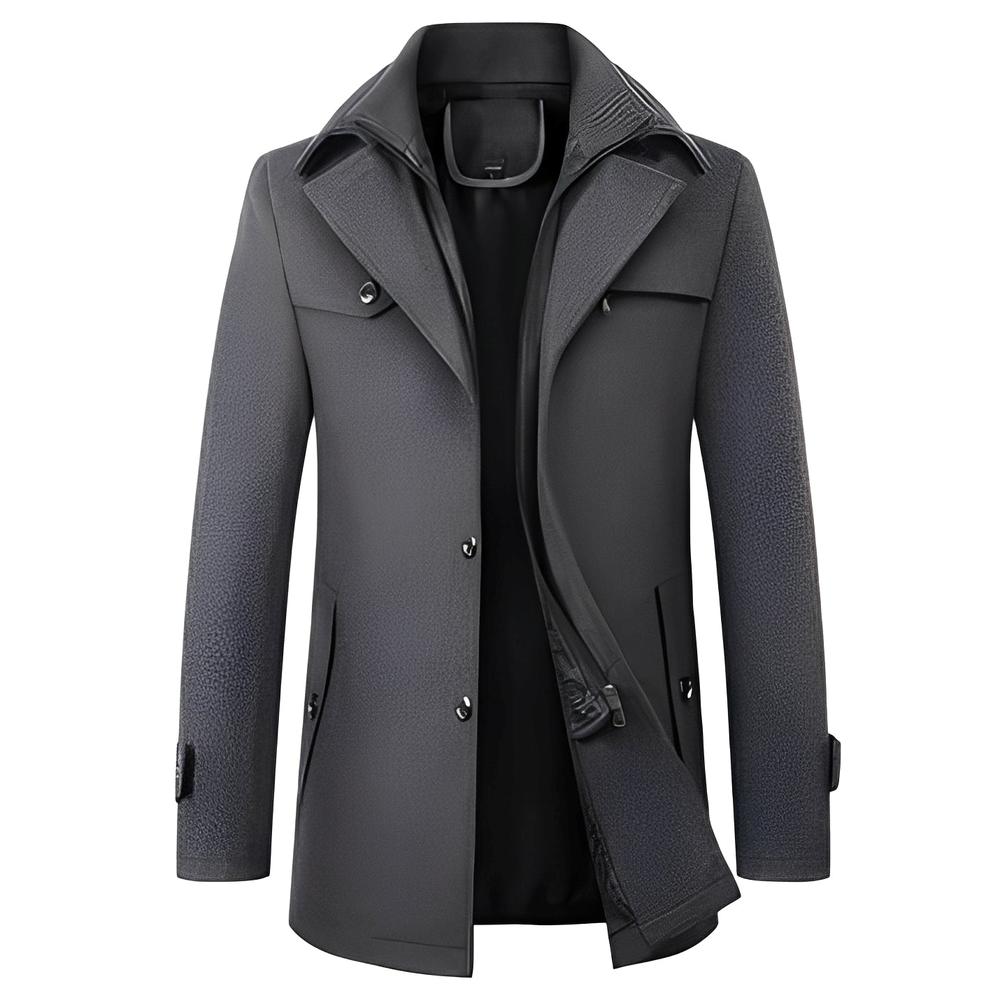 Herren Wintermantel Wolle Warm Beige