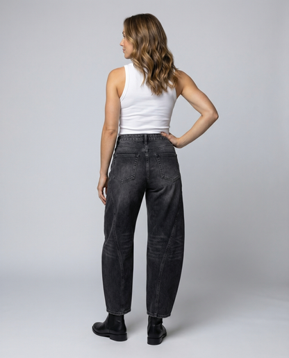 Damen Barrel Jeans Trendstil