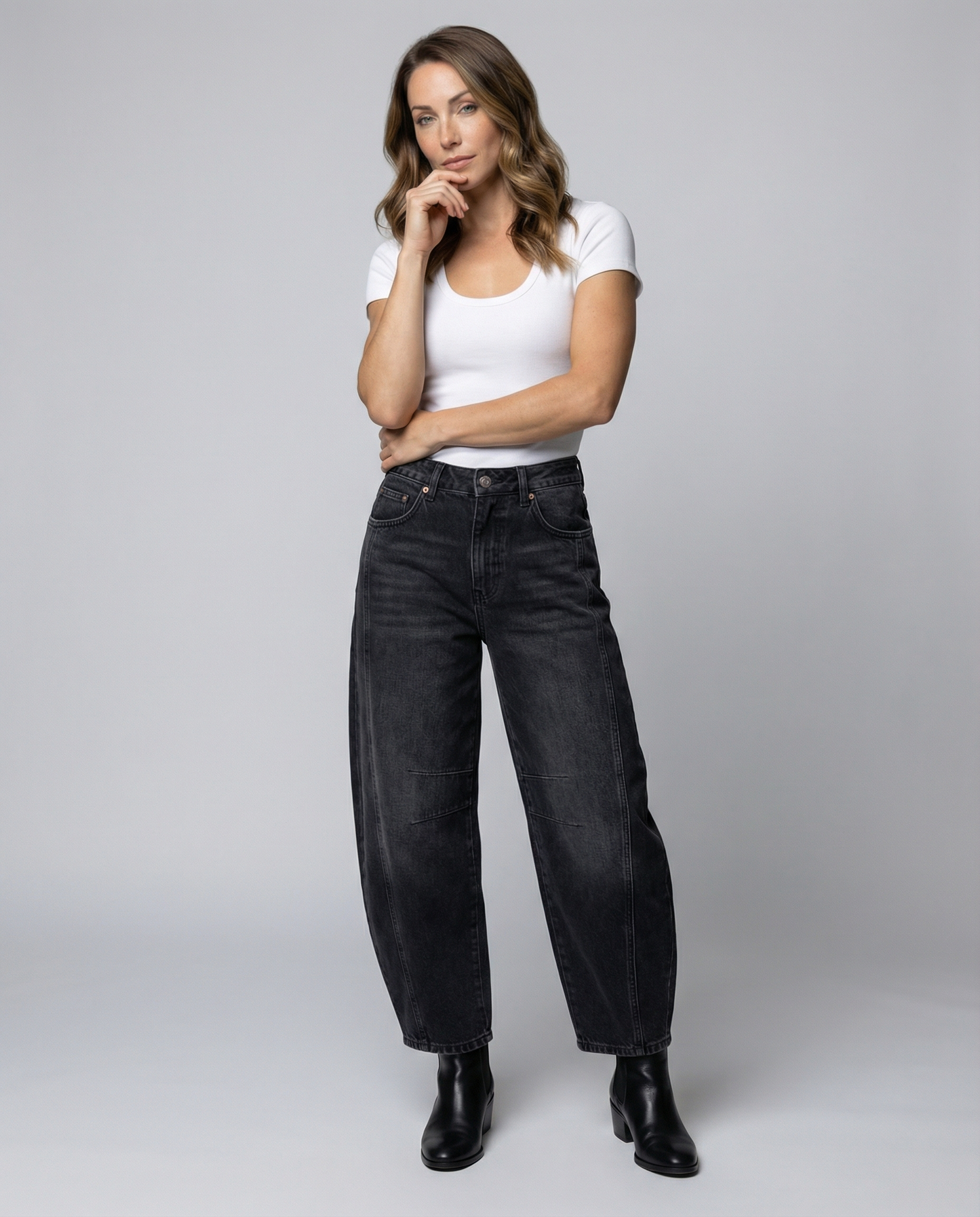 Damen Barrel Jeans Trendstil - Norvielle