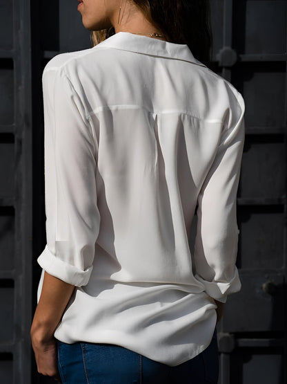 Damen Langarmbluse Elegantes Design