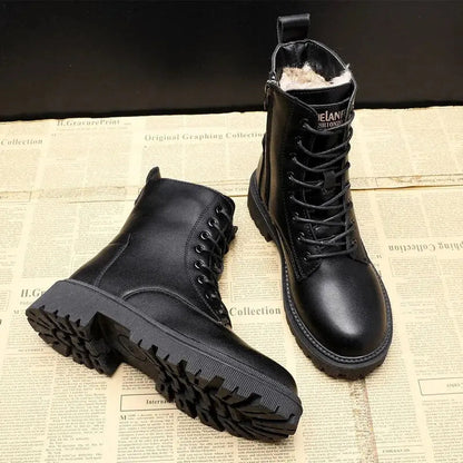 Damen Schnürschuhe Gefüttert Profilsohle