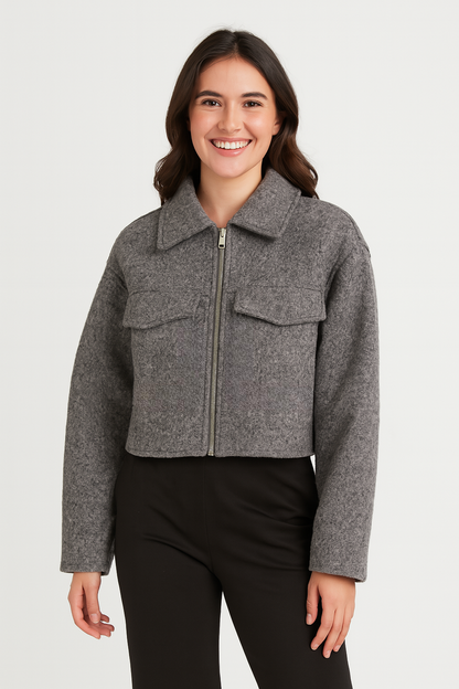 Herrenjacke Mit Reißverschluss Und Taschen