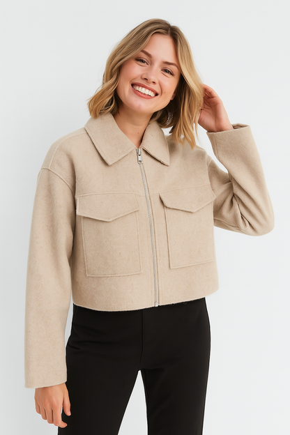 Herrenjacke Mit Reißverschluss Und Taschen