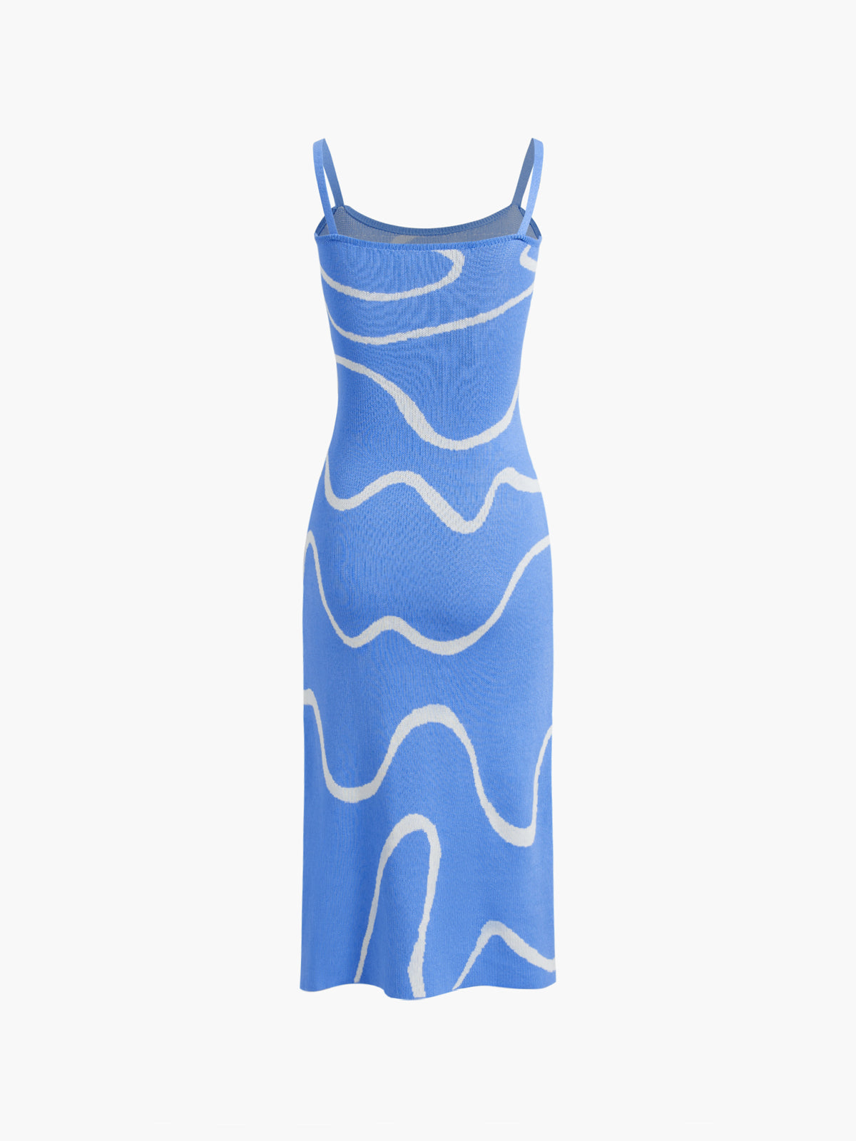 Damen Midikleid Abstraktes Muster Spaghettiträger