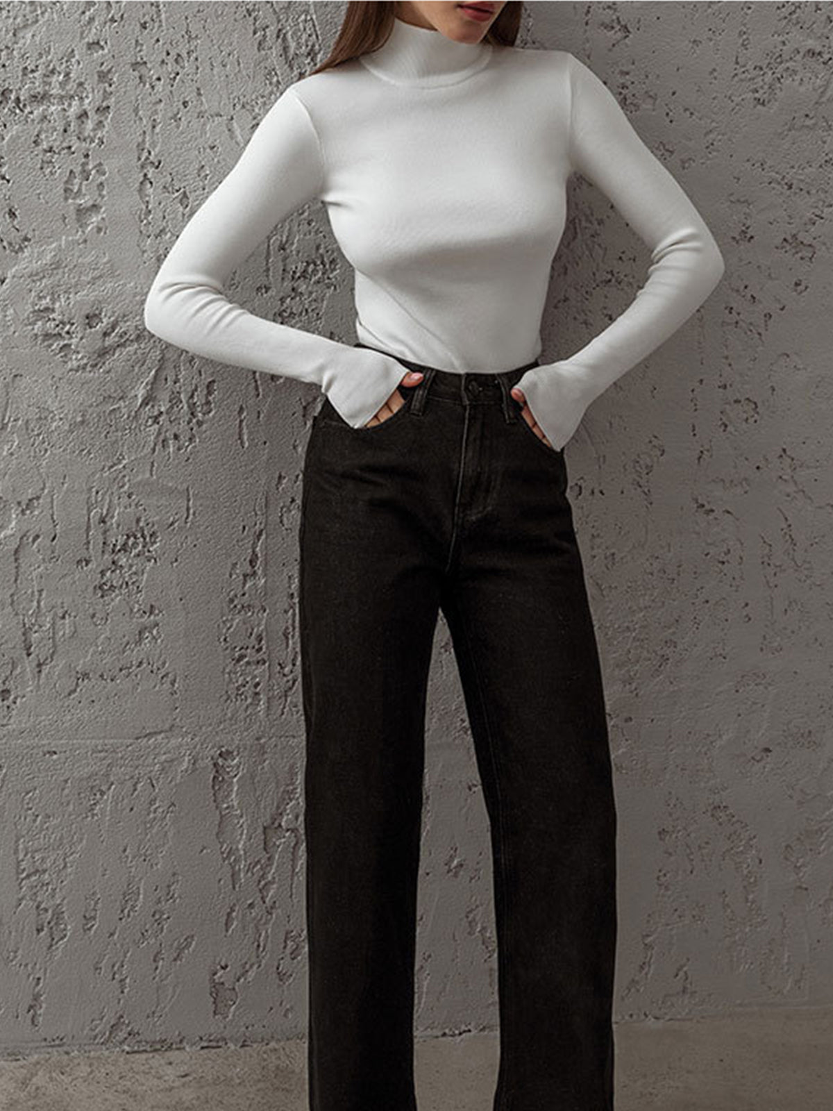 Damen Winterpullover Schlank Geschnitten