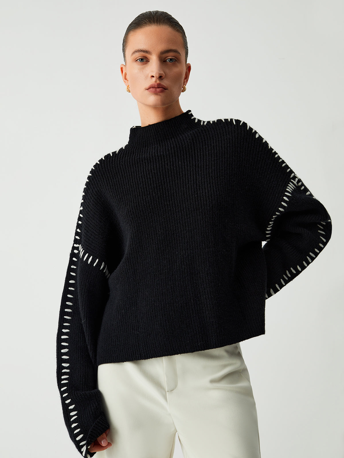 Norvielle Damen Strickpullover Stilvoll
