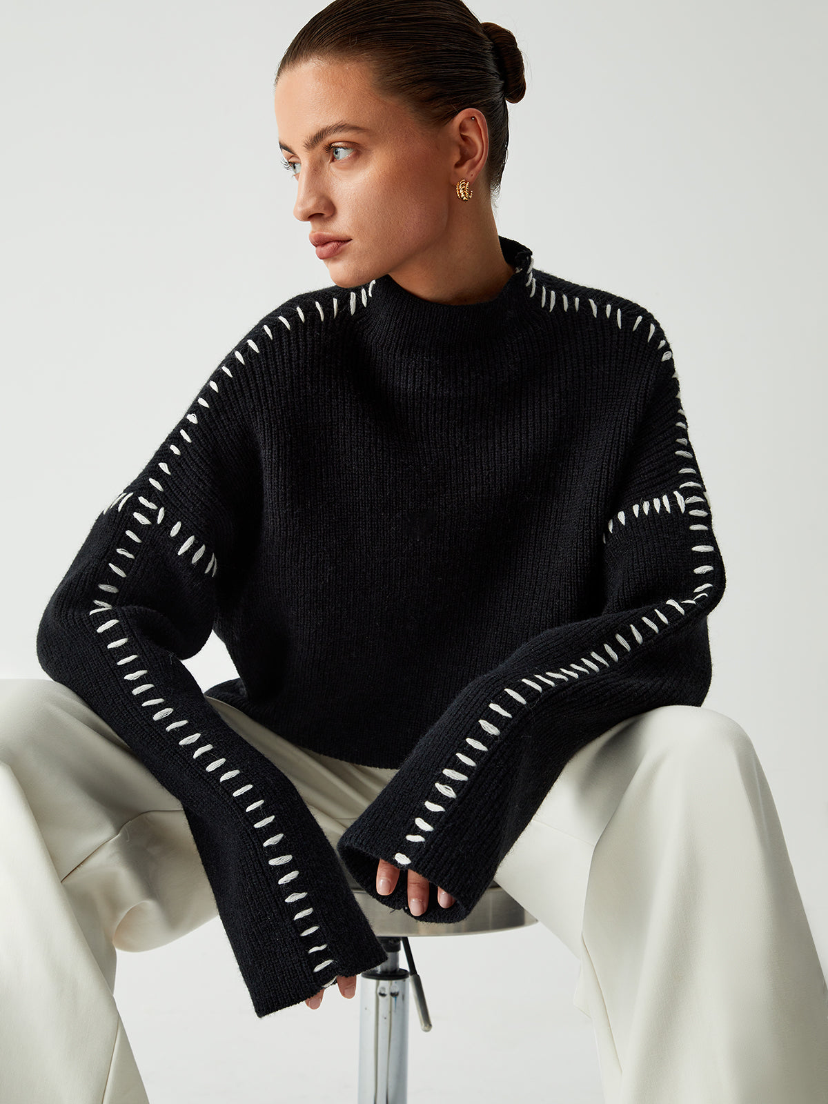 Norvielle Damen Strickpullover Stilvoll