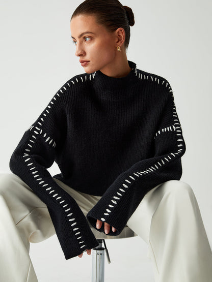 Norvielle Damen Strickpullover Stilvoll