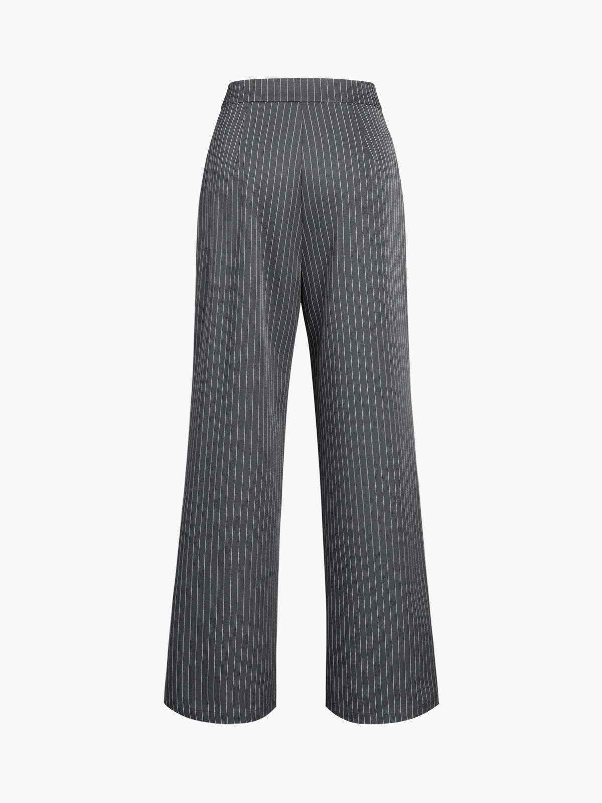 Norvielle Damen Nadelstreifenhose Weites Bein Faltenhose