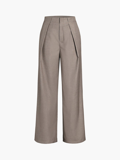 Damen Wide-Leg Hose Hochwerder Moderner City-Stil