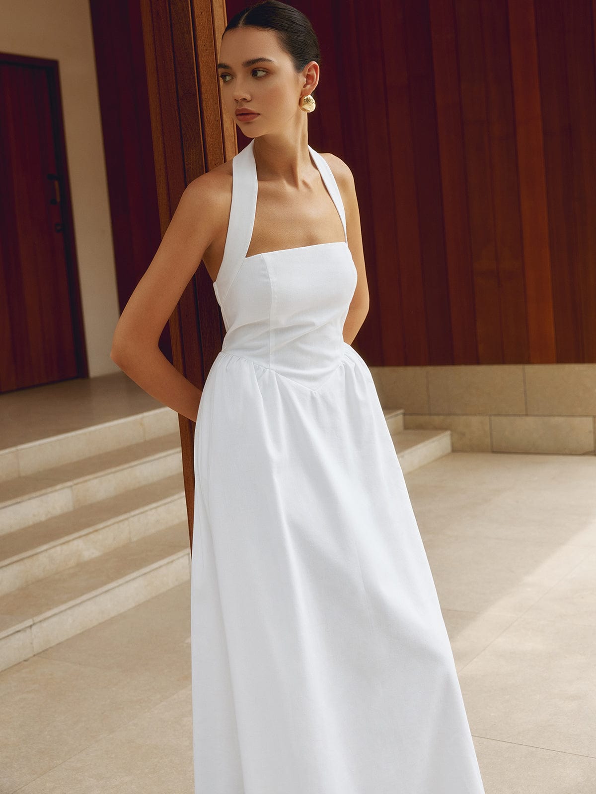 Damen A-Linien Maxikleid Sommerlich Raffiniert