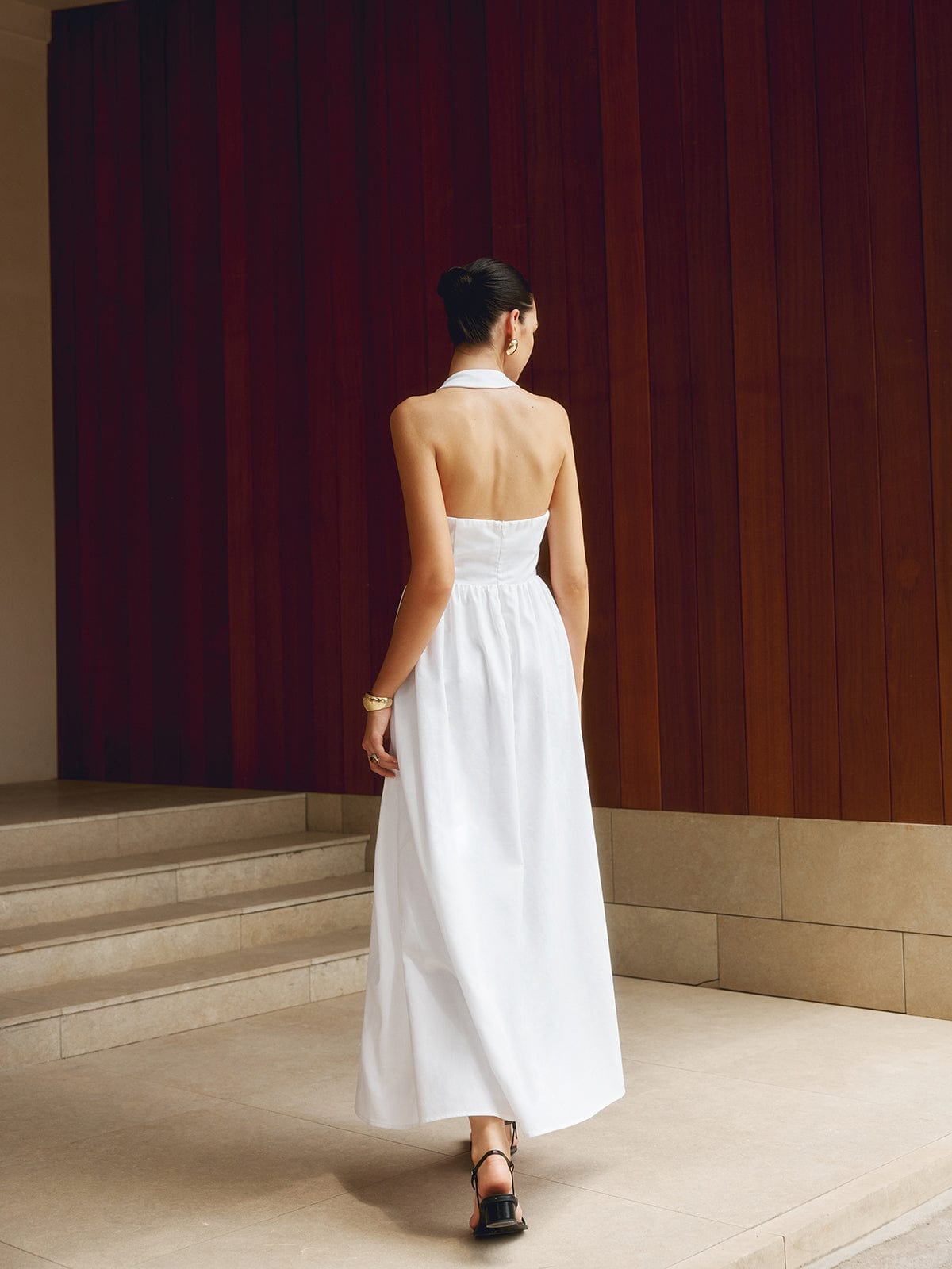 Damen A-Linien Maxikleid Sommerlich Raffiniert