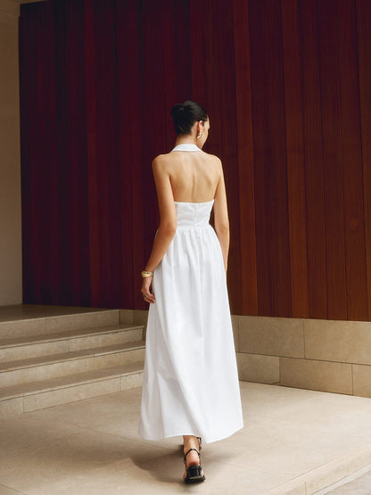 Damen A-Linien Maxikleid Sommerlich Raffiniert
