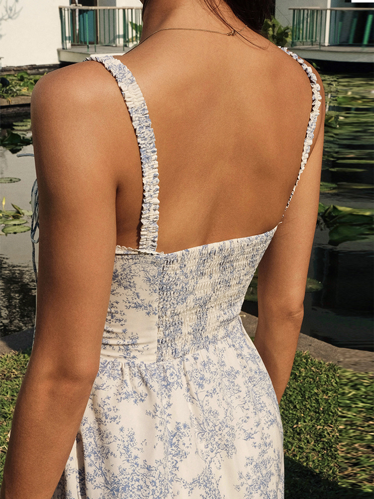 Norvielle Damen Midi Kleid Blumenmuster