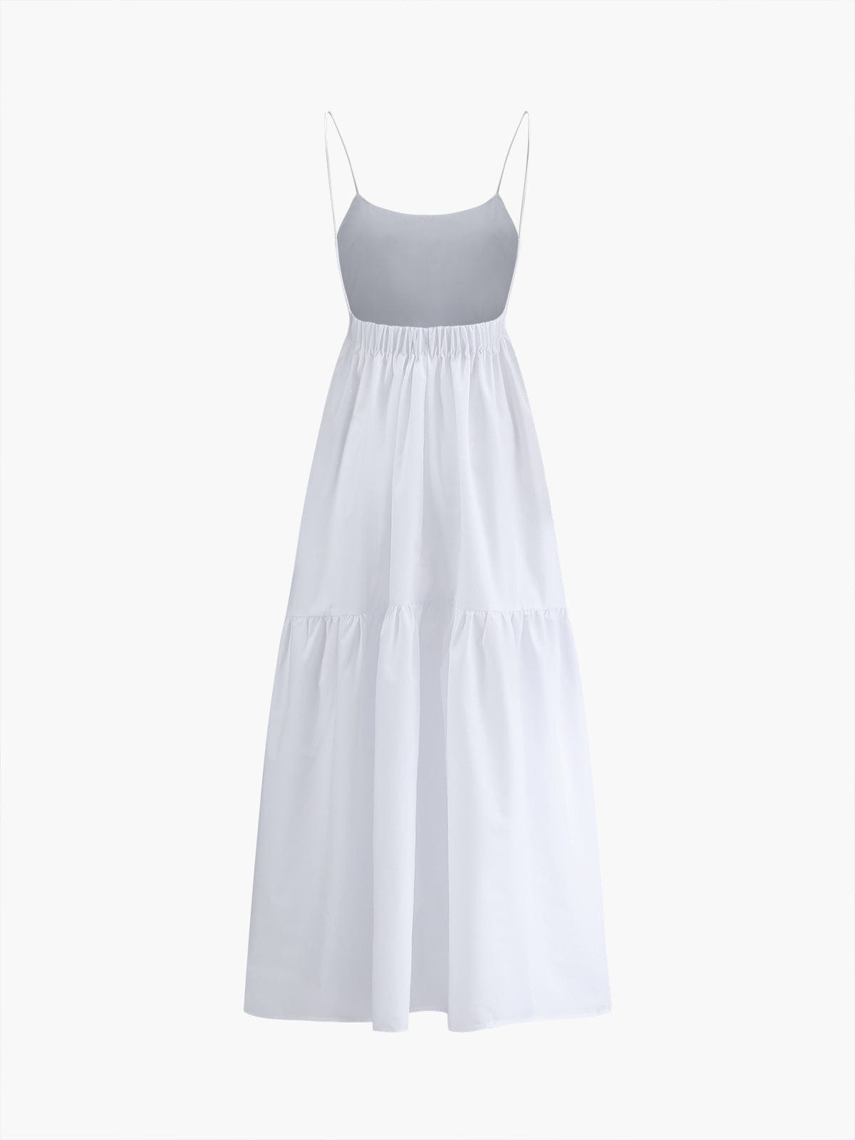 Damen Maxikleid Rosa Spaghetti-Träger Leicht