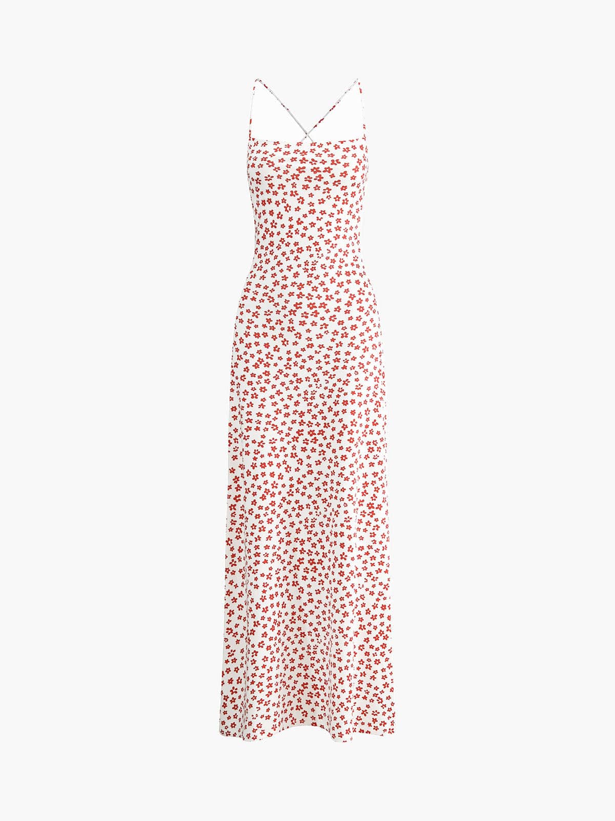 Damen Blumenkleid Spaghettiträger Leicht Romantisch