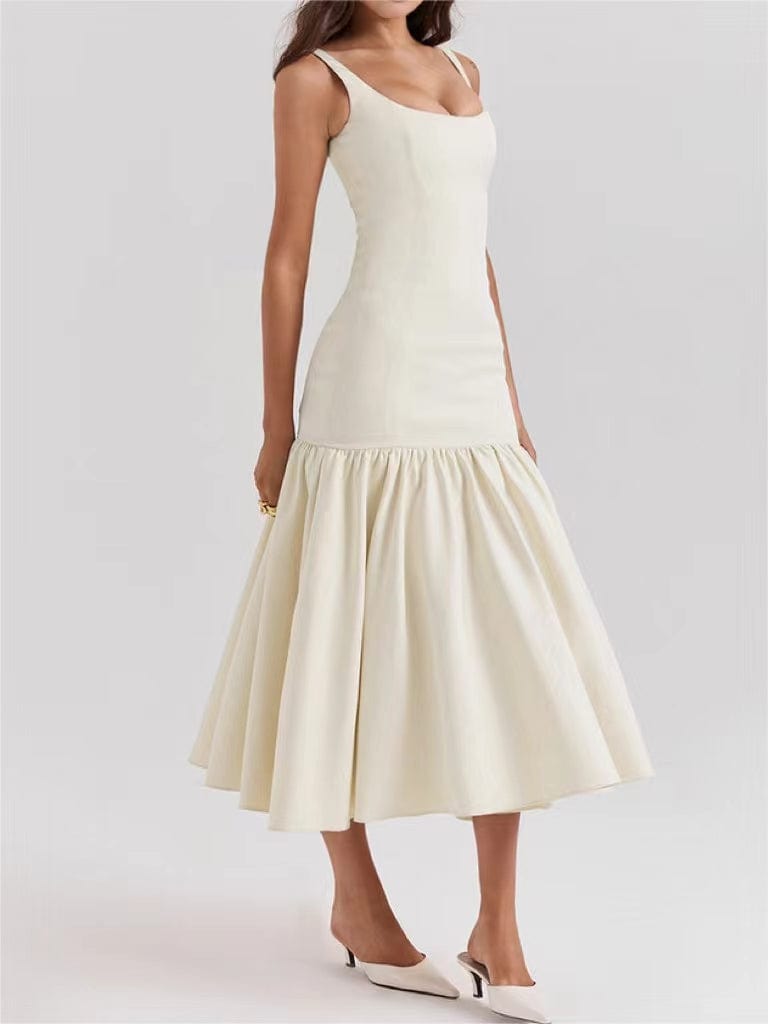 Elegantes Damen Maxikleid Rüschen