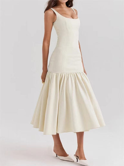 Elegantes Damen Maxikleid Rüschen