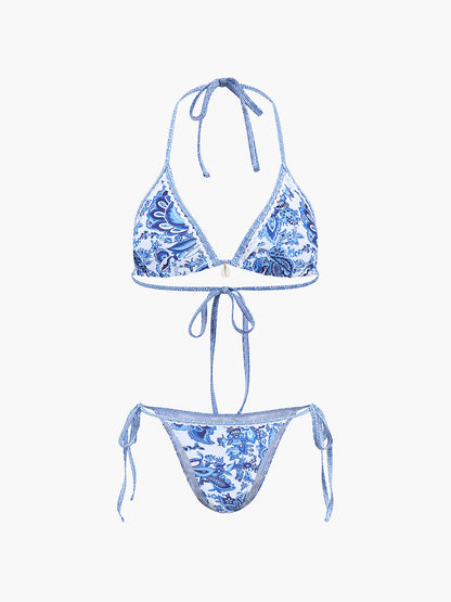 Damen Bikini Set Halterneck Oberteil und Hose - Norvielle